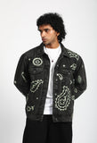Handpainted Paisley Denim Jacket