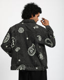Handpainted Paisley Denim Jacket