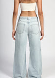 Handpainted Tiger-Flower Jeans