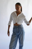 White Cropped Shirt