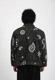 Handpainted Paisley Denim Jacket