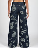 Handpainted Paisley Denim Jeans