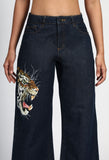 Handpainted Tiger Jeans #02
