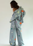 Handpainted Fruit Denim Jacket