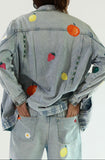 Handpainted Fruit Denim Jacket