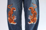 Handpainted Tiger Denim Jeans