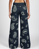 Handpainted Paisley Denim Jeans