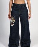 Handpainted Tiger Jeans #02