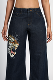 Handpainted Tiger Jeans #02