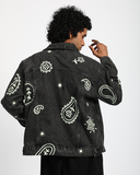 Handpainted Paisley Denim Jacket