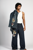 Handpainted Tiger Jeans #02