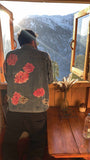 Handpainted Vintage Floral Jacket (Oversized)