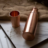 Copper Bottle Medium with Glass